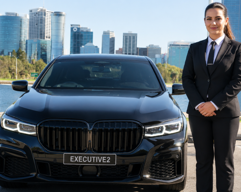 Female chauffeur on request for Perth wedding transport